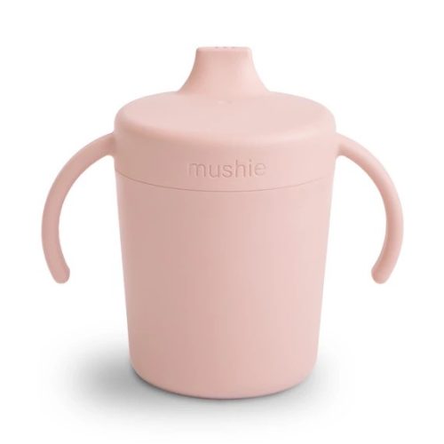 Mushie trainer Sippy cup 6 muaj + blush roze