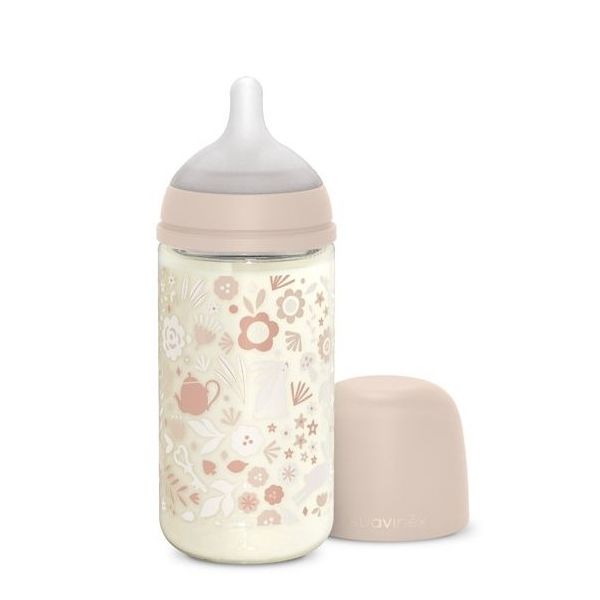 SUAVINEX WONDERLAND SX PRO GLASS BIBERON 240 ML M – biberon qelqi antikolik me tetinë fiziologjike