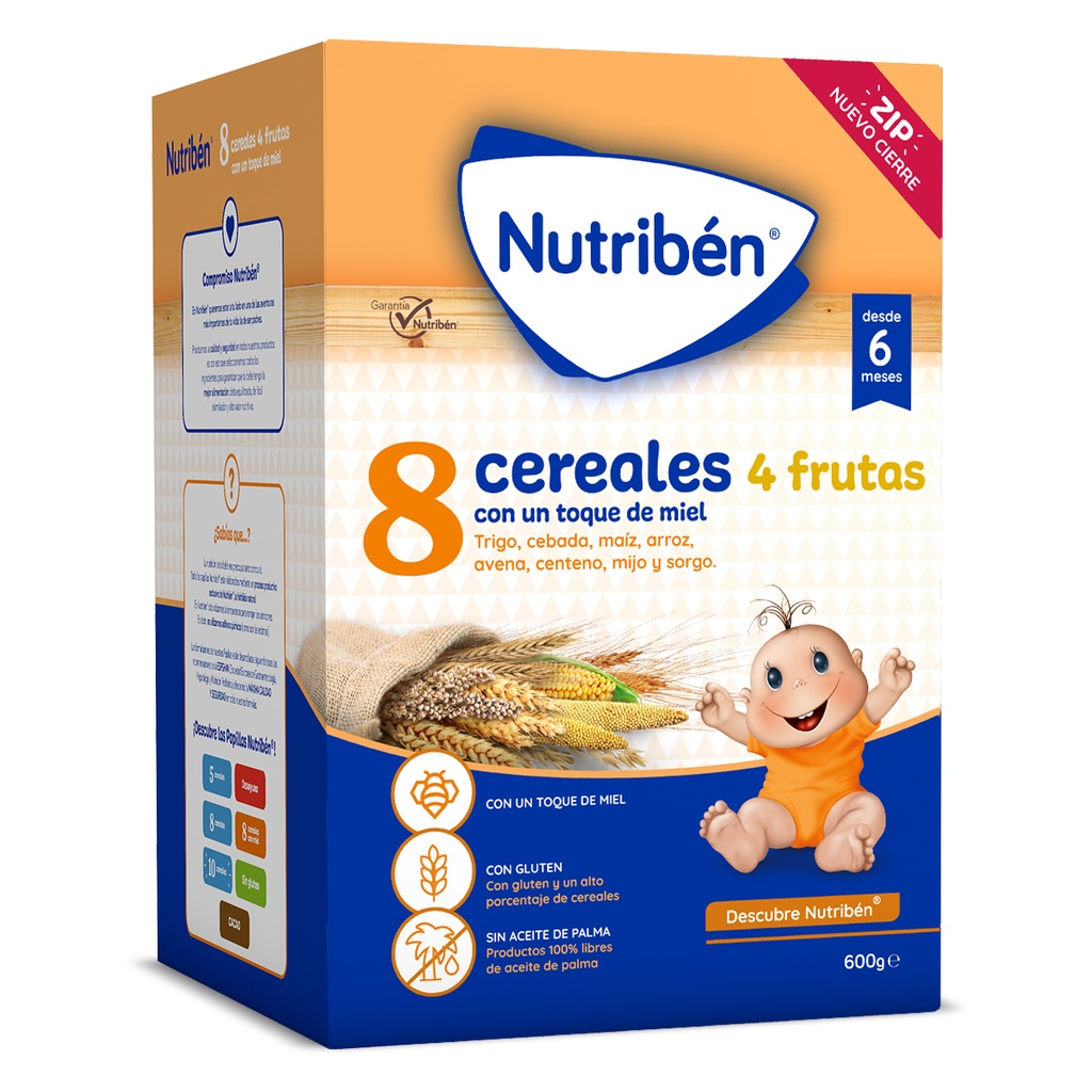 NUTRIBEN 8 CEREALES MIEL 4 FRUTAS 300 G
