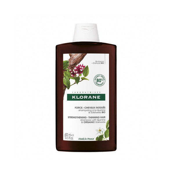 KLORANE SHAMPOOING ANTICHUTE QUININE  BIO 400 ML
