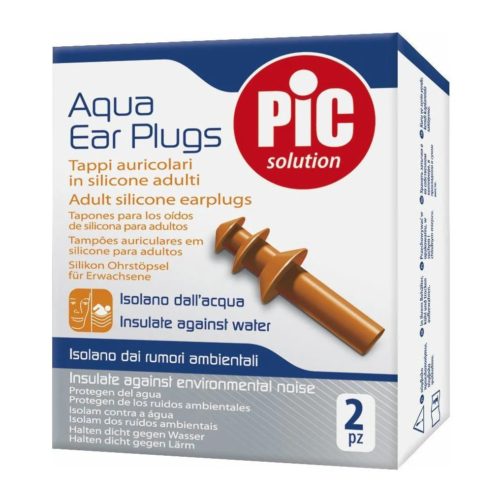 PIC SOLUTION AQUA EAR PLUGS – Tapa silikoni për veshë, të rritur, 2 copë