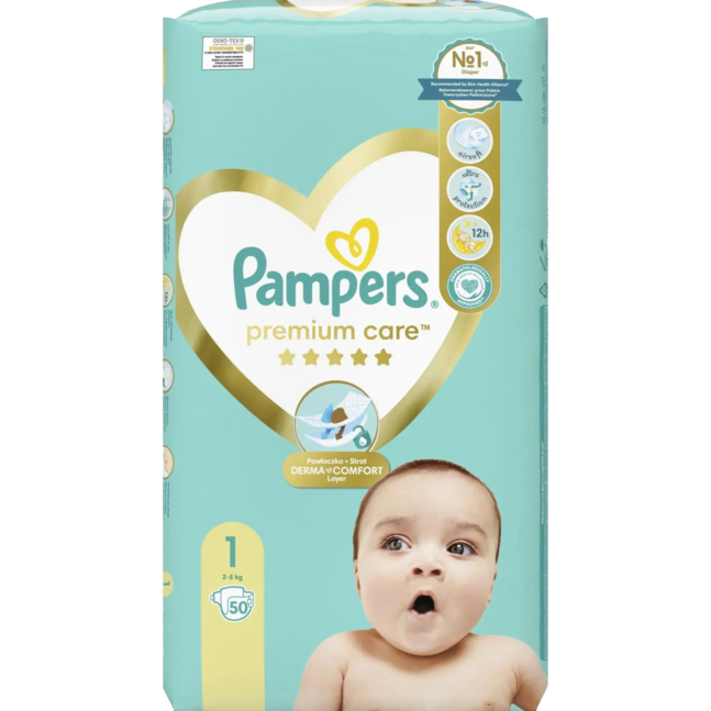PAMPERS Premium Care 1 (2-5kg) 50 cp