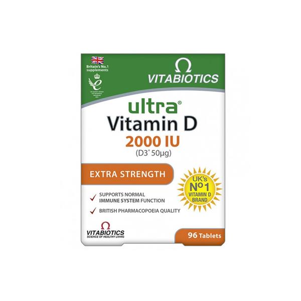 Vitabiotics Ultra Vitamin D 2000 IU D3 50mg, 96tabs