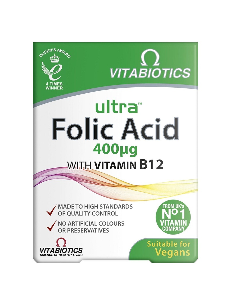 VITABIOTICS Ultra Folic Acid 60 Tablets