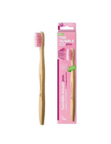 THE HUMBLE CO. HUMBLE BRUSH PRO HEXATECH SPIRAL PINK SOFT – furçë dhëmbësh bambuje për të rritur, peri të buta