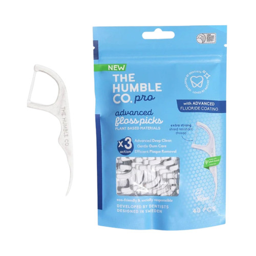 Humble Pro Advanced Floss Picks Mint 40pcs Halsa 