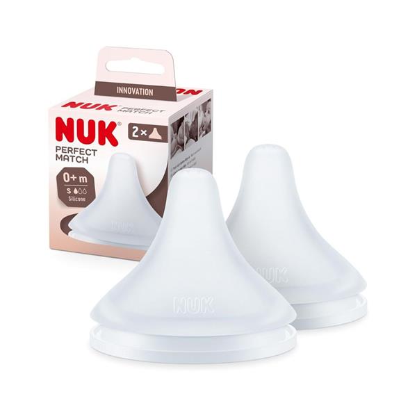 NUK Perfect Match Biberon Ushqimi Silikon 0m+ (2 copë)