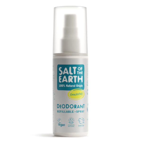 Salt of earth Natural Deodorant Unscented spray 100ml