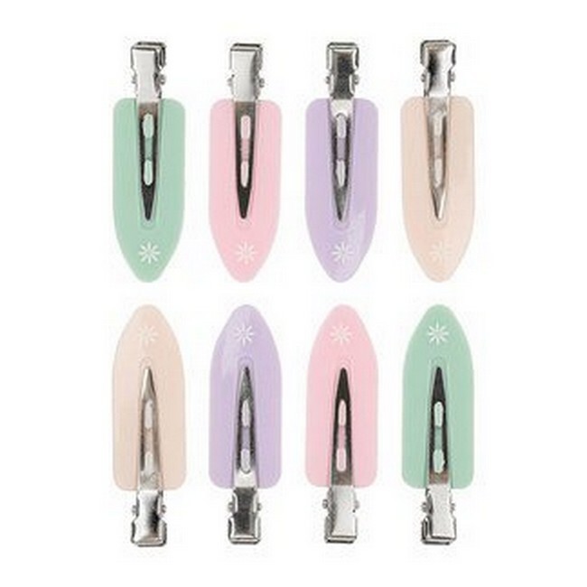Brushworks No Crease Hair Clips Pastel 8 copë