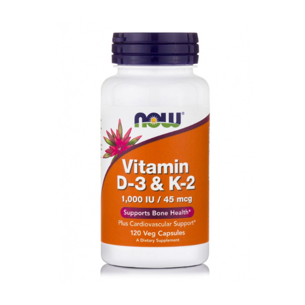 NOW VITAMIN D-3 & K-2 CAPSULES