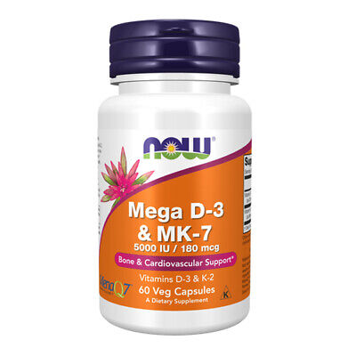NOW MEGA D-3 & MK-7 5000 IU/180 mcg