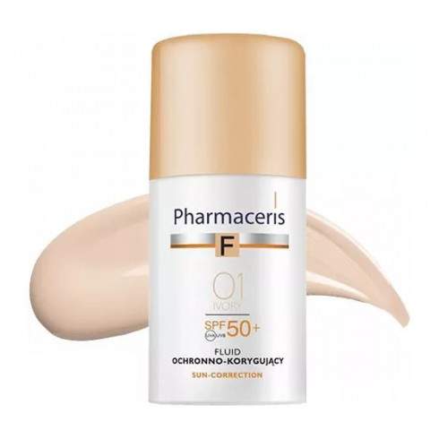 PHARMACERIS PROTECTIVE-CORRECTIVE 01 IVORY FLUID FOUNDATION 50+