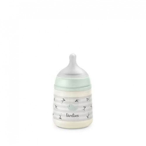 SUAVINEX biberon birdies +0m silicone (mint)