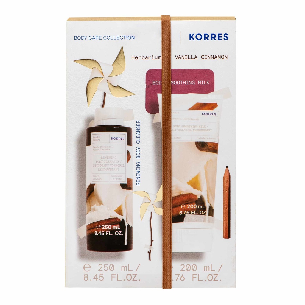 KORRES SET VANILLA CINNAMON SHOWER GEL AND MILK