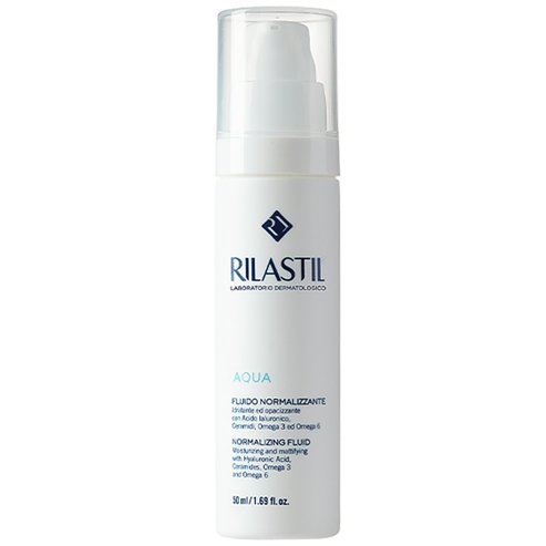 RILASTIL AQUA FLUIDO NORMALIZZANTE 50 ML – fluido hidratues normalizues për lëkurë mikse dhe të yndyrshme