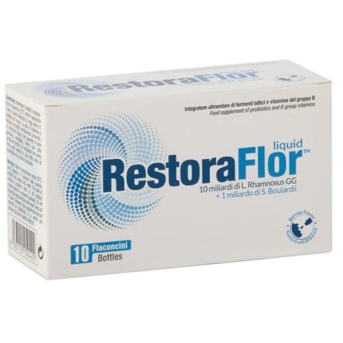 RESTORAFLOR LIQUID 10 FLACONCINI – suplement probiotik likuid për florën intestinale