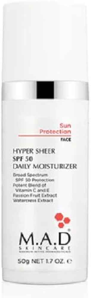 M.A.D HYPERSHEER SPF 50 DAILY MOISTURIZER FL * 50 GR