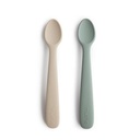 Mushie Silicone Feeding Spoons 2‑Pack